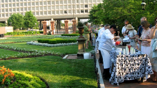 Guests Mingle at the Museum Victorian Garden Party