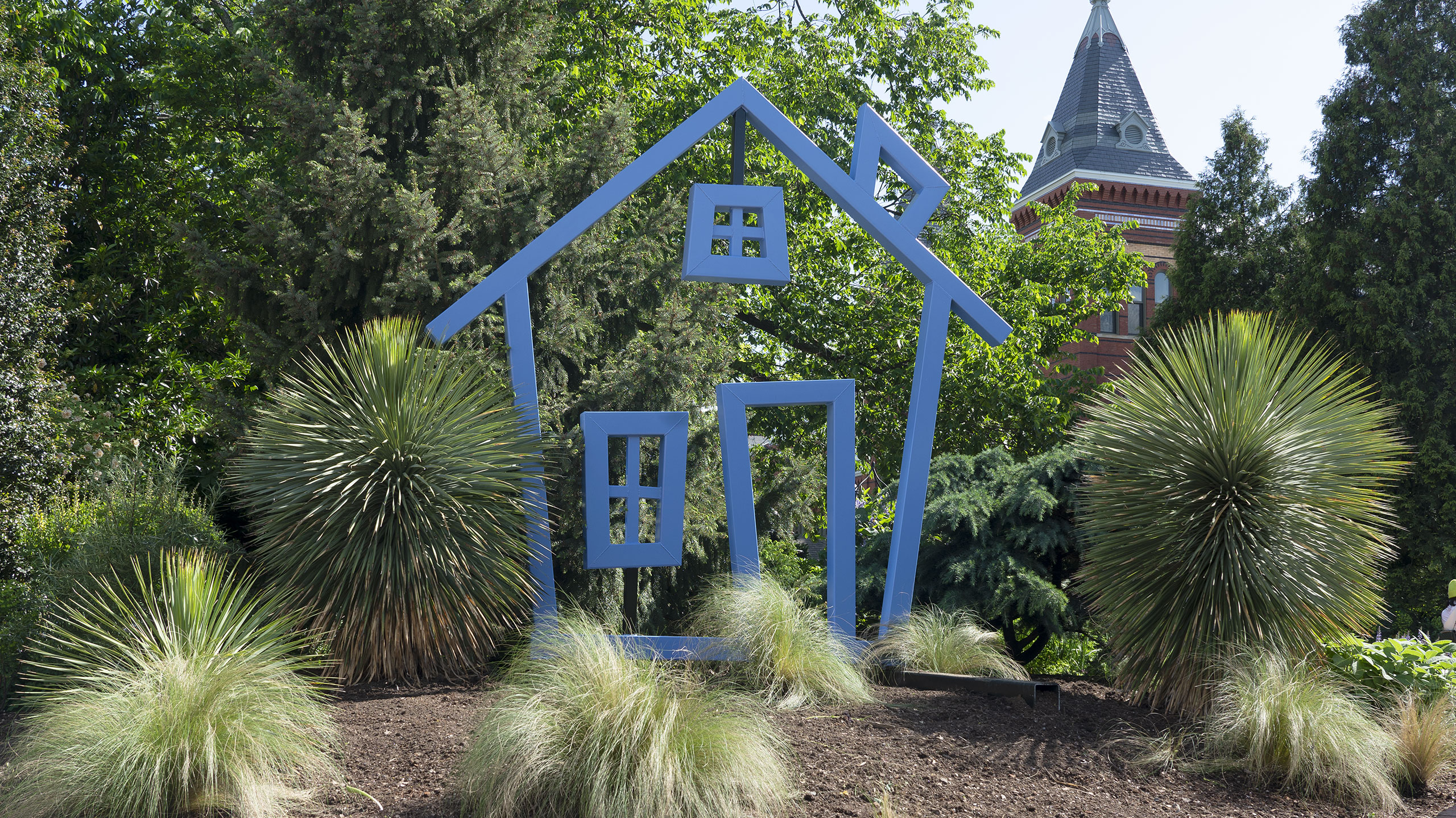 Habitat installation in the Mary Livingston Ripley Garden