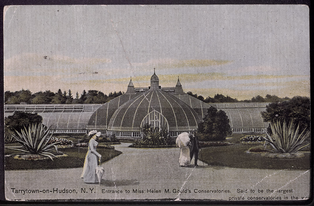 Postcard of Gould greenhouse