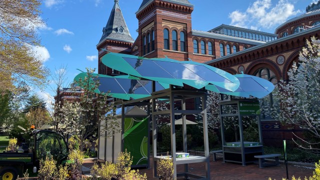 Enid A. Haupt Garden recharging station