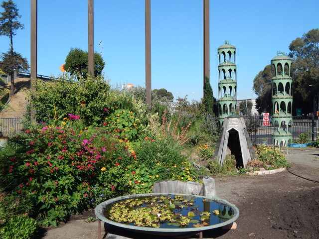 A whimsical entry sign