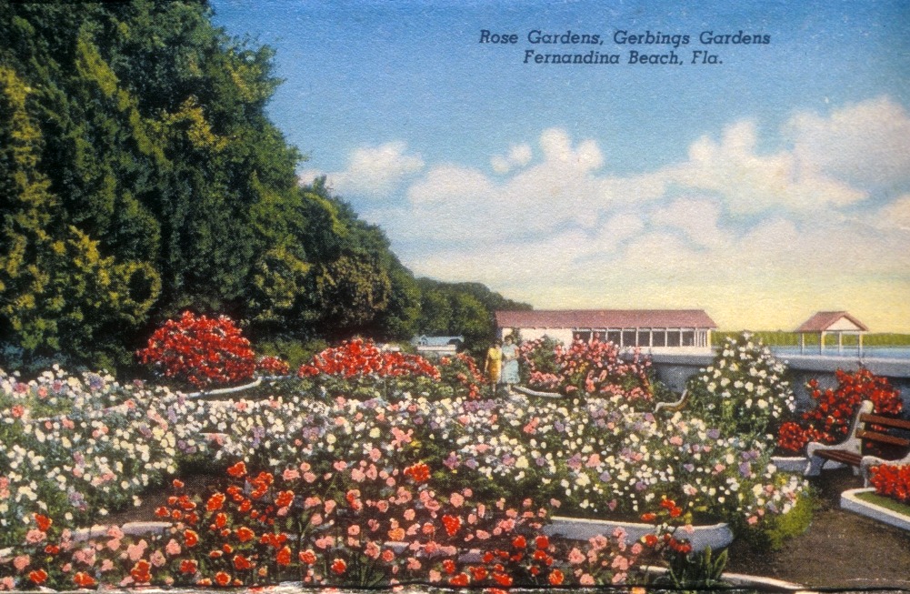 Rose garden and covered oyster pier