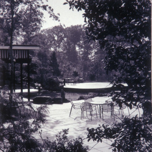 Pond and patio