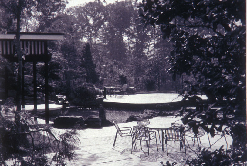 Pond and patio