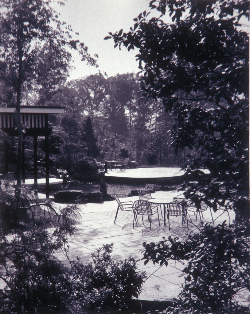 Pond and patio