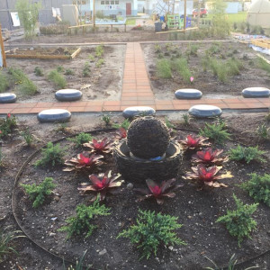 Marjory's garden outdoor classroom became a substitute classroom for students who could not return to their regular classrooms after the tragic school shooting.