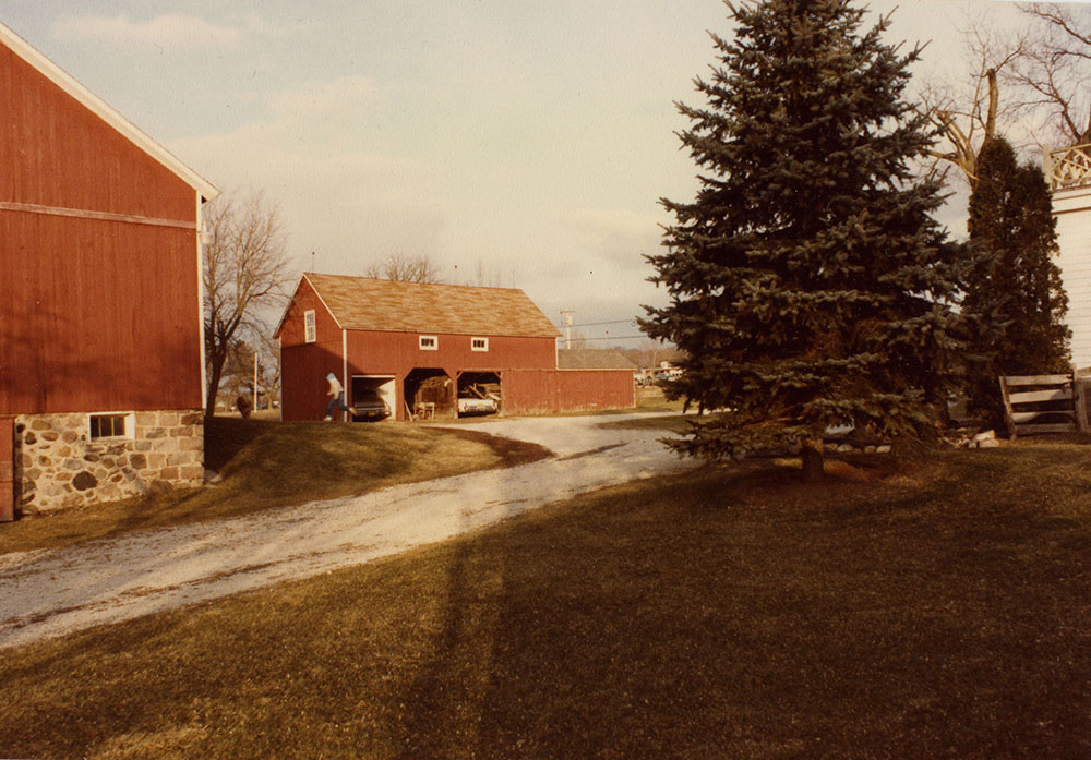 The main red barn was built in 1877. Photo courtesy of Peter J. Mandli, 2010.