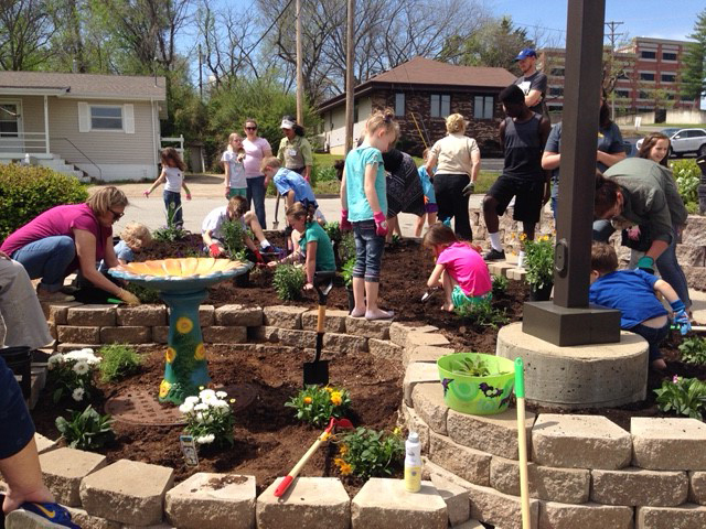 The Junior Gardeners received an award from the city of Branson honoring their hard work tending the garden at the library.