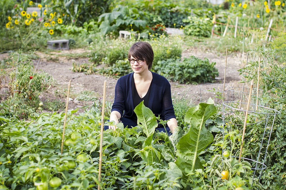 Just Plant More Beans. At the Northside Community Garden in Missoula, Montana. Photo by Crackle Photography.