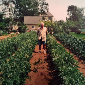 My mom, Rosa Ranieri, in the garden.