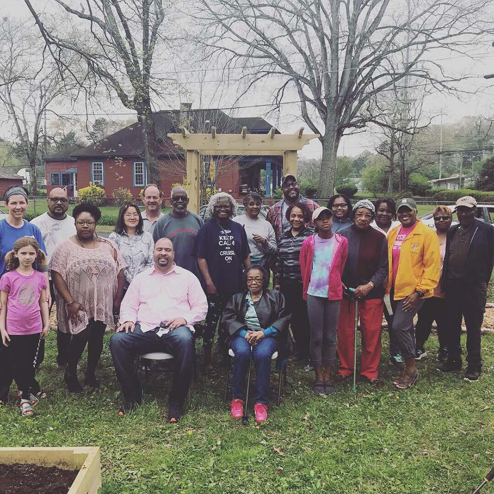 Greens, beans, okra, muscadine, herbs, corn, watermelons and squash are just a few of the crops in the Ancestral Roots Community Garden, Menlo Park Neighborhood.