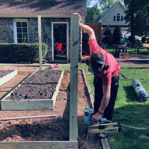 Ivan installed a fence around his garden to protect it from deer at Ivan's Garden.