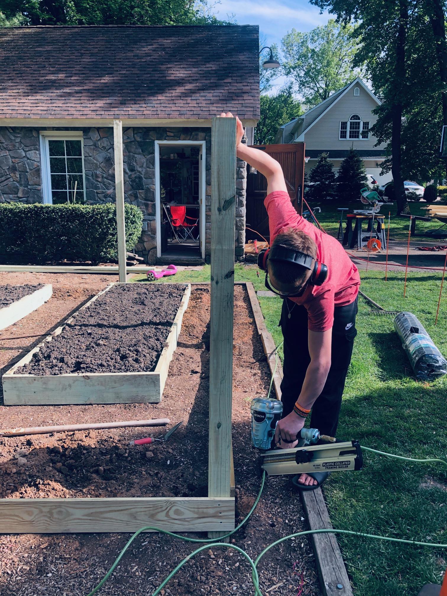 Ivan installed a fence around his garden to protect it from deer at Ivan's Garden.