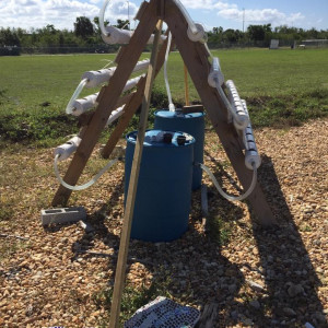 The hydroponics project set up at Marjory's Garden