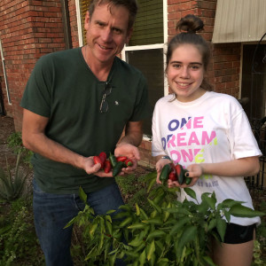 Cultivation: A Family Tradition. A photo of my father and little sister in their garden (2020)