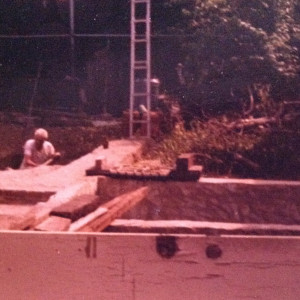 Francesco Pietanza, my father. During the excavation my father uncovered a brick foundation that he saved and that I used in my driveway on Long Island.