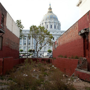 At any moment the City of San Francisco may reclaim the lot and repurpose the space, but for now the members of the Please Touch Community Garden want to use the space constructively for community building. Photo by Gk Callahan, 2014.