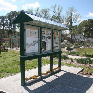 The Learning Garden includes a variety of adaptive gardening beds, including multilevel raised beds and raised planters.